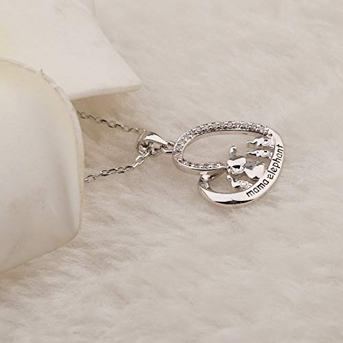 BNQL Mama Elephant Necklace Mother Daughter Jewelry for Mom3