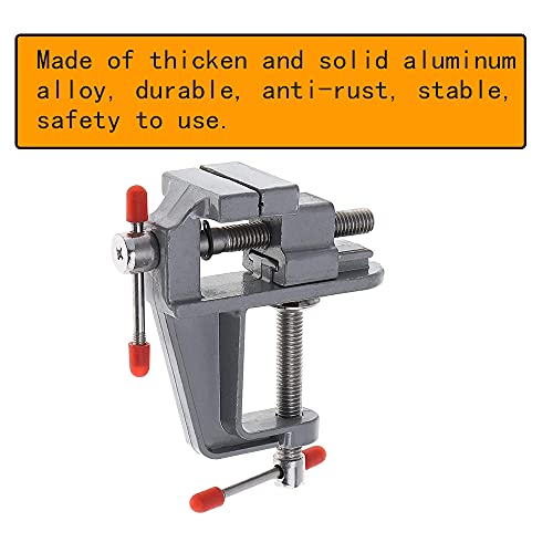 image for FOITECHY Bench Clamps,Mini Table Bench Vise Swivel Lock Clamp Craft Ho