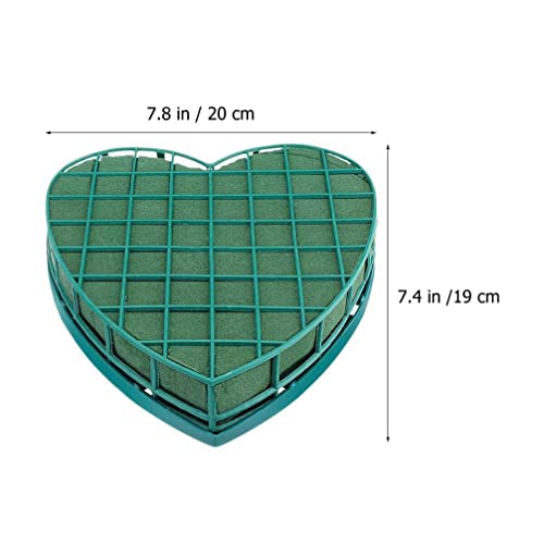 Ganazono Floral Foam Block 2Pcs Heart Flower Bricks Sucker Flower Arrangement Base Dry Polystyrene Blocks Wet Floral Foam Diy Flower Arrangement Crafts Flower Arranging Foam Blocks #TOP1