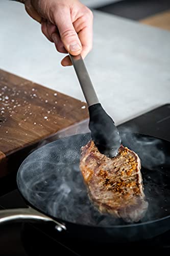 KitchenAid Kitchen Tongs, Silicone Tongs, Stainless Steel Cooking Tongs, Easy Wash Sicilone Tipped Tongs - Onyx Black - Image 6