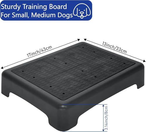 Hundetraining-Platzbrett mit Rutschfester Oberfläche, Hundeplattform für Training, tragbare Hunde-Agility-Plattform, Hundetrainingsständer, Hundetrainingsgerät geeignet für kleine, mittelgroße Hunde