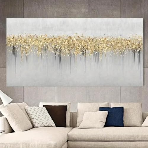 Peinture sur toile abstraite dorée dsdsgog art moderne de salon