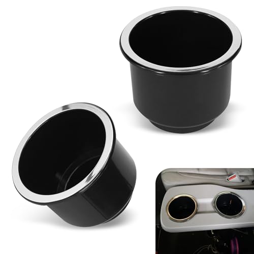 2 insertos portavasos universales para auto plástico negro miniatura 1