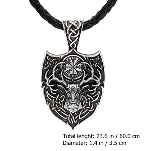 USHOBE Colar De Martelo Viking Colar De Pirata Vintage Colar Viking Gótico