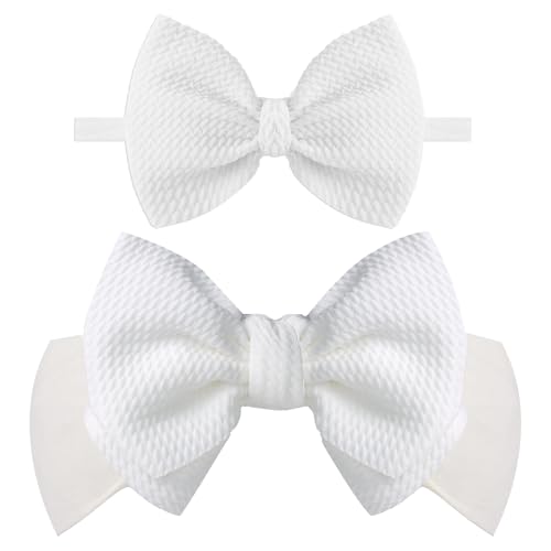 AYAOZTT Girl Hai Ribbons Baby Girl Bows Headband Newborn Infants Hairbans with Bows 2 Pack