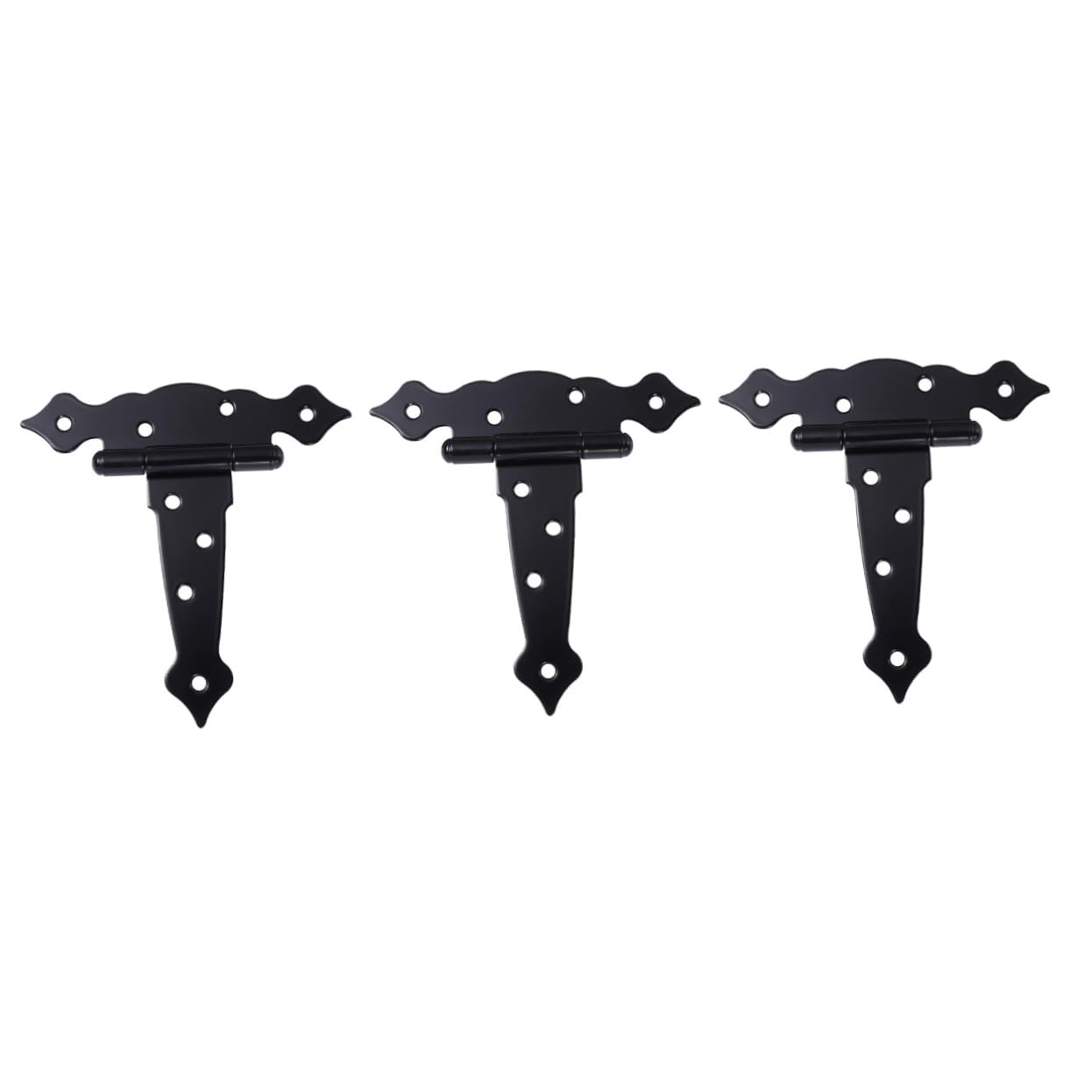 ARTIBETTER3pcs Door Hinge Fast 2k Fence Post Backfill Gate for Wooden Fence Black Barn Door Fence Hinge Gate Chain Shed Hinge Barn Through Tee Hinge Decorate Iron with Canopy