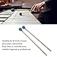 1 Paar Marimbaschlägel mit Mittelhartem Garnkopf und Ahorngriffen Percussion-Vibrophonschlägel Yarn Drum Sticks MQ‑06(Blau)