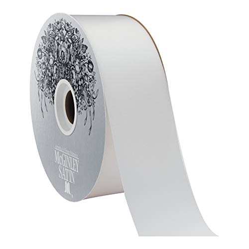 McGinley Mills 2 inch White Satin Acetate Ribbon