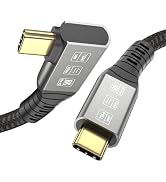 Angusplay USB C Thunderbolt 4 kabel 2 m kątowy 40 Gbps, USB 4 pleciony kabel 90 stopni 100 W, 8K 6...