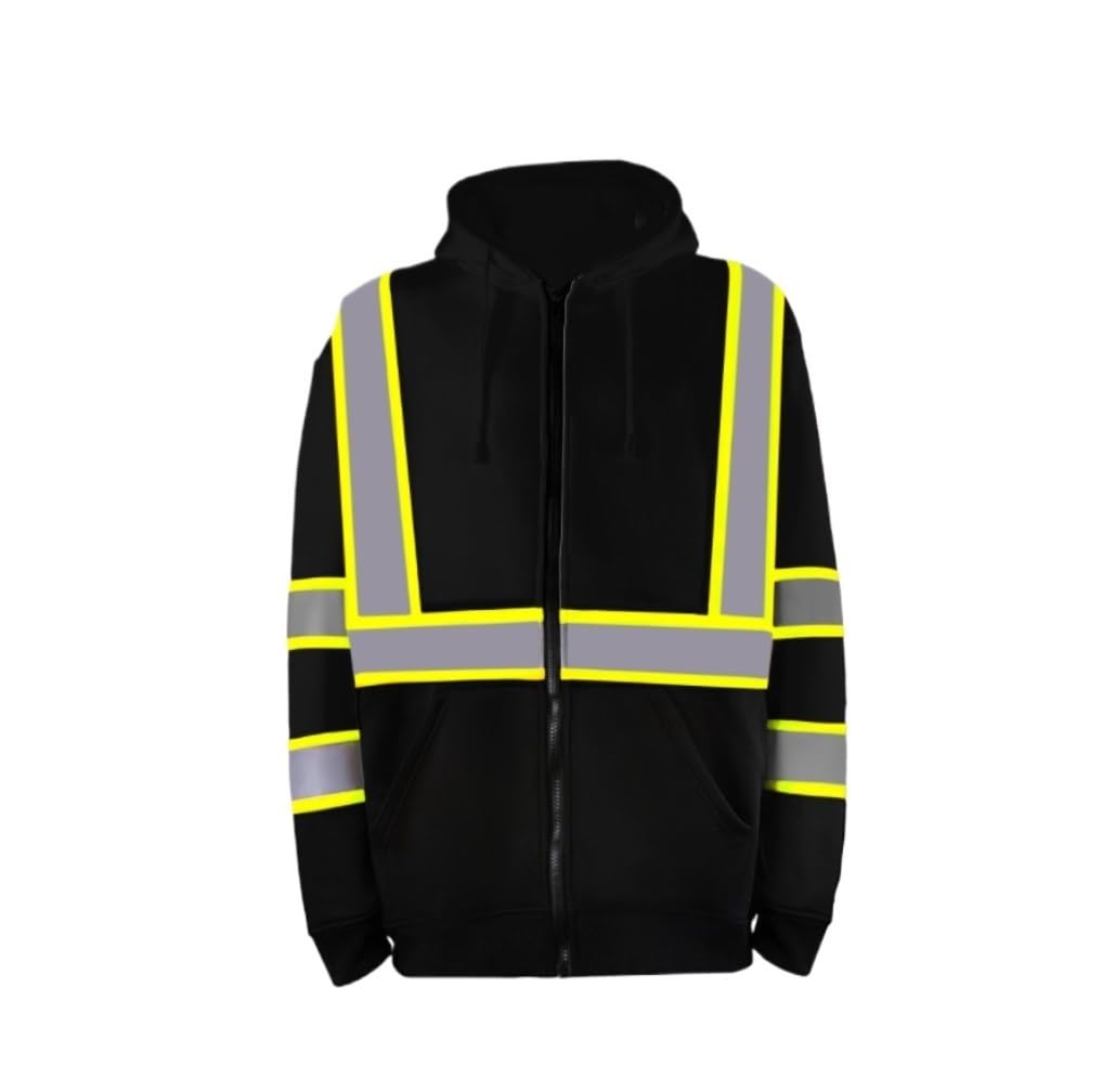 Hola Víctor, Chaleco reflectante sudadera polar con capucha cremallera negro pequeño