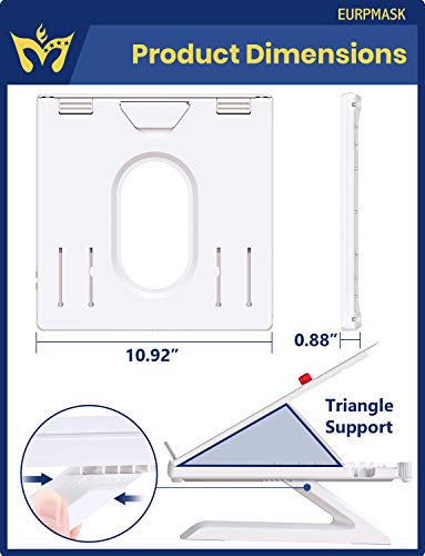 Laptop Stand, Multi-Angle Laptop Stand Riser, Foldable Desktop Notebook Holder Mount, Adjustable Eye-Level Ergonomic Design, Portable Laptop Riser for Computer PC Tablet Phone, EURPMASK - Thumbnail 7