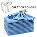 Homidate Cotton Dinner Napkins Set of 12 – 18x18 Light Blue – Machine Washable Fabric Napkins Ideal for Weddings, Thanksgiving, Christmas & Everyday Dining