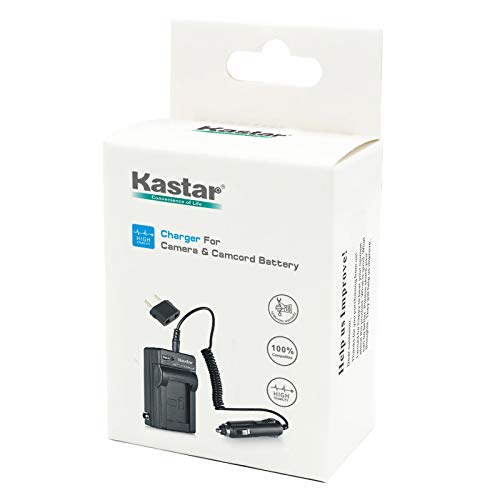 Kastar AC Wall Battery Charger + Car Charger Replacement for Vivitar DVR-840XHD Camcorder
