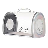 ITKXRVJZM Pet Bag Cat Porous Breathable Go Out Carrying Transparent Space Foldable Dog Back Pet Soft Travel Bag Portable(Silver)