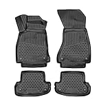 Auto Fußmatten Kompatibel mit Audi A5 Sportback 2016-2022 | 3D Passform | Allwetter Automatten Hoher Rand Gummimatten | Antirutschmatte Allwetterfussmatten Schwarz