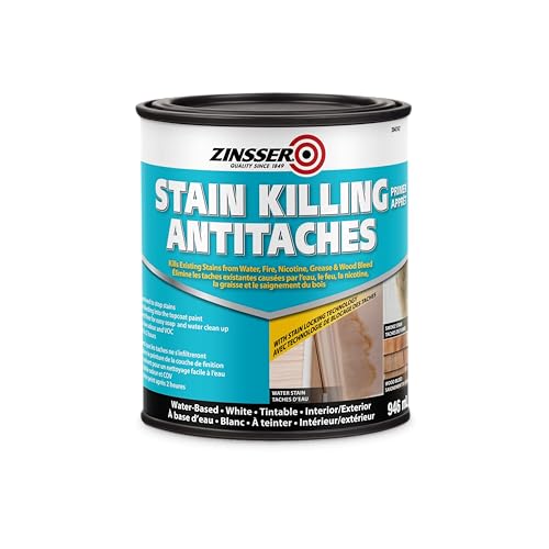 Zinsser Stain Killing Primer, Water-Based, All-Purpose, (394747) 946 ml, White by Zinsser - Used condition - CA$30.53