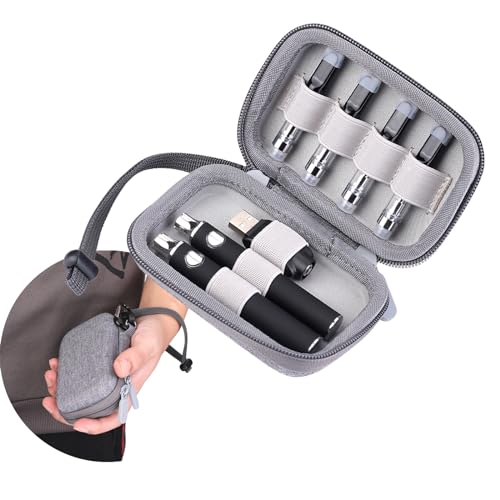 MZONGZI Battery Storage Organizer On The go Travel Case Accessory(Case Only) for 510 Battery Charger Mini Universal Portable Bag with Carabiner and Lanyard,Divided Battery Storage Organizer