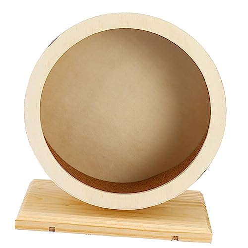 HEMOTON Wooden Hamster Wheel Silent Exercise Wheel for Small Pets Durable Running for Hamsters Mice Hedgehogs and Squirrels Present for
