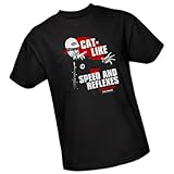 Cat-Like Speed and Reflexes - Tommy Boy Adult T-Shirt, Medium Black