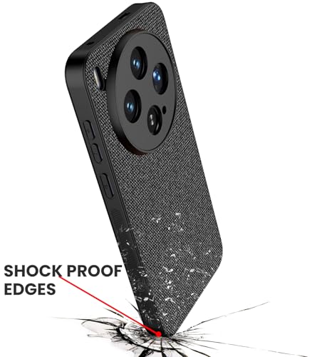 Image of Kapa Soft Full Fabric Protective Back Case Cover for Vivo X300 5G | Shockproof Slim Hard Anti Slip Back Case (Black)