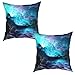 Juego de 2 fundas de cojín de nebulosa colorida de universo de nebulosa de belleza, funda de almohada para decoración del hogar, 45 x 45 cm