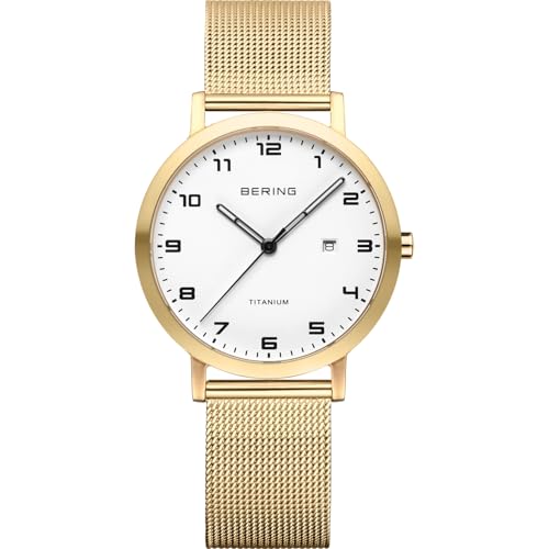 BERING montre femme Titanium et acier milanais doré luxe durable