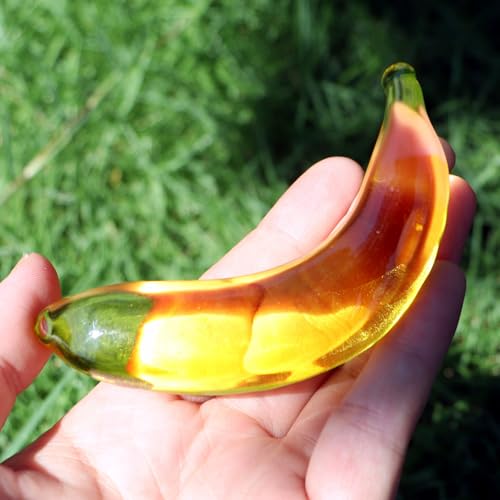 Figura decorativa cristal banana 9x2 cm miniatura 6
