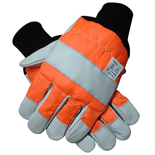 Image of Chainsaw Gloves With Both Hand Protection Pro Quality Medium M Size 9