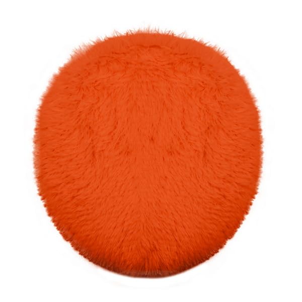 Funda para asiento de inodoro suave con base antideslizante lavable en color naranja alegre