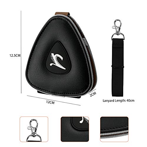 Maxjaa PU Leather Guitar Pick Holder Case Case with Lanyard and Net Bag, Guitar Pick Holder with 20 Pcs Diverses… - Les Beatles, Paul McCartney, John Lennon, RIngo Starr, George Harrison Maxjaa PU Leather Guitar Pick Holder Case Case with Lanyard and Net Bag, Guitar Pick Holder with 20 Pcs Diverses… – Image 4