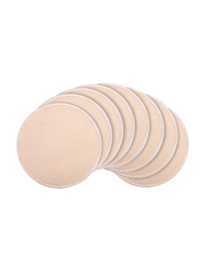 &Circus Leak Proof Pads for Nursing Bra | Washable Maternity Nipple Pads for Women | Reusable Leak Proof Nursing Pads for Breastfeeding Moms | 4 Units, White-image-14