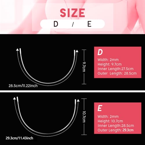 12Pairs Carbon Steel Bra Wires, Heavy Gauge Sturdy Underwire for Bras - Replacement Sturdy Bra Supporters Sewing Supplies for D Cup E Cup3