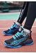 Spedify Youth High-Top Basketball Shoes Lightweight Breathable Fashionable Sports Sneakers for Boys and Girls Big Sizes Men's Women's(Black Blue 12 Women,10.5 Men)
