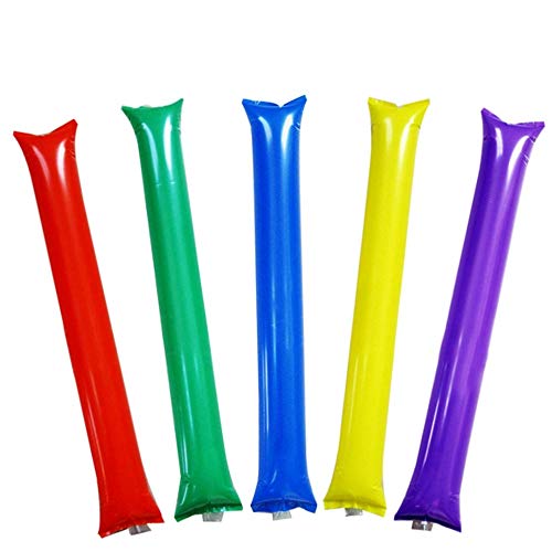 POPLAY Thunder Sticks, 100PCS Inflatable Sticks Bam Bam Thunder Sticks Noise Makers for Sporting Events