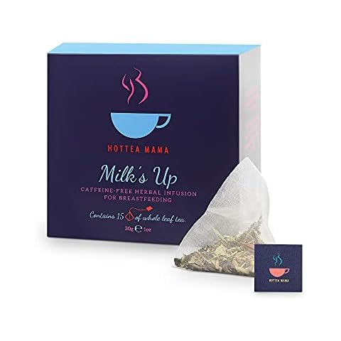 HOTTEA MAMA | Milk's Up | Breastfeeding Tea for Nursing & Lactation | Caffeine Free | 15 Whole Leaf Pyramid Bags Cover