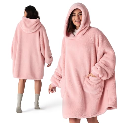 BEDSURE Hoodie Decke mit Ärmeln - Kuschelpullover als Geschenke für Frauen - Tragbare Decke zum Anziehen Erwachsene Kuscheldecke mit Ärmeln Weich...