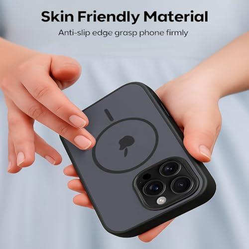 Image of AIBEX Protective OStand Case Compatible for Apple iPhone 16 MagSafe Compatible | Slim Back Cover with Camera Lens Protection, Strong Magnetic Support & Anti-Slip Grip | Military Grade Drop Protection