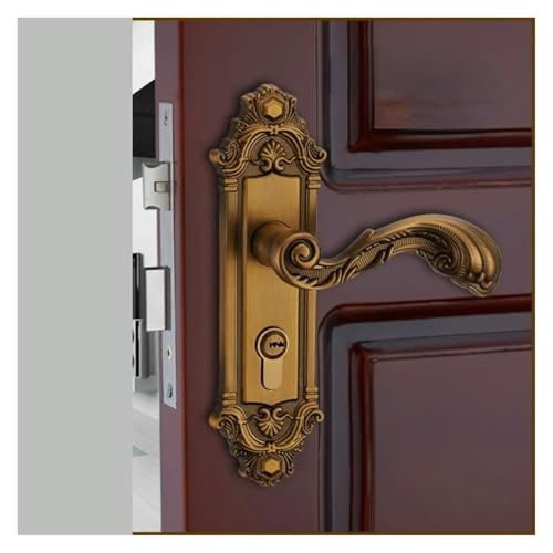 Cerradura de puerta interior marrón funcional para carpintería de madera 3