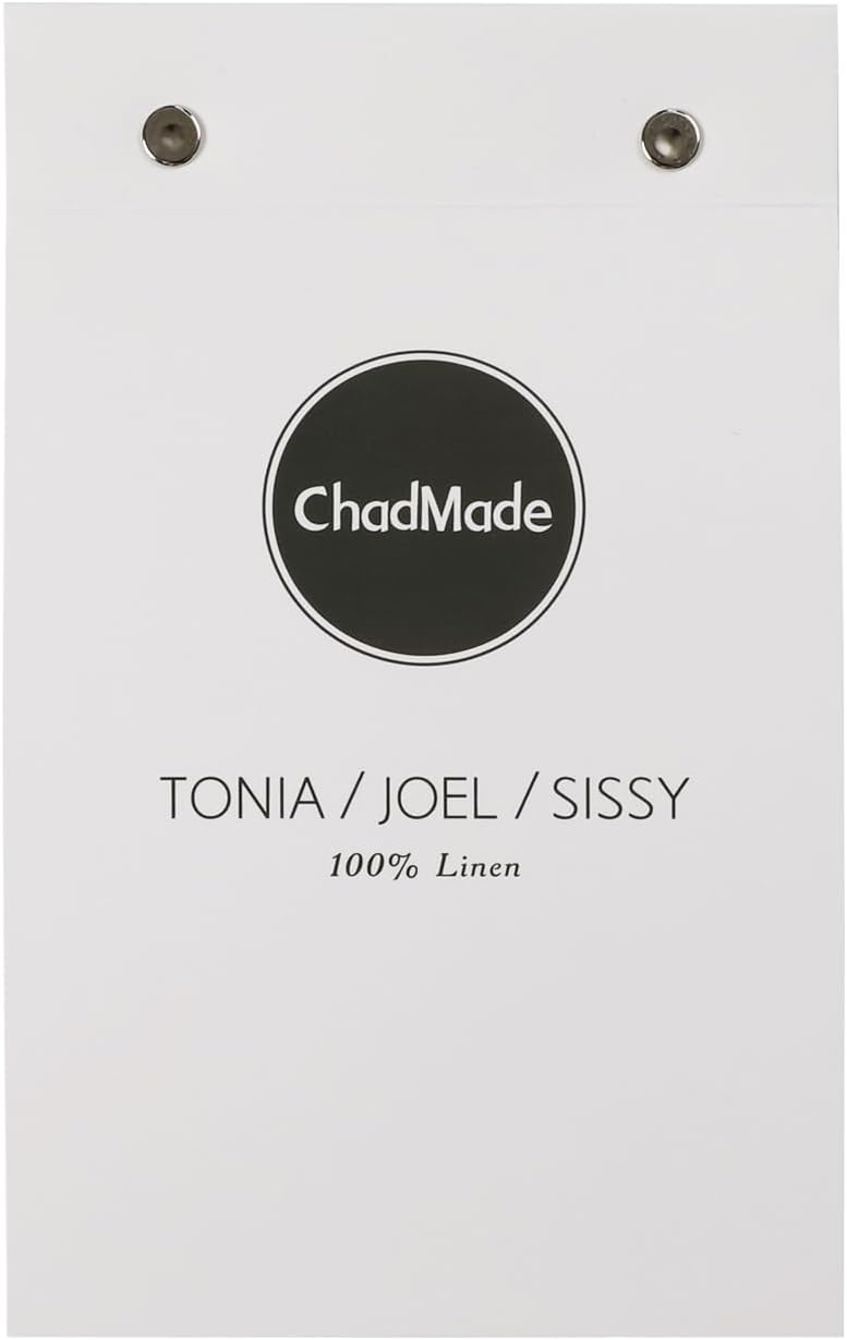 ChadMade Tonia Collection Fabric Sample Booklet, 100% Linen, 4inch(W) x 6inch(L), 6 Colors Included