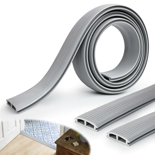2 Pcs 36 Inch Vinyl Replacement Door Draft Stopper for Adjustable Height Aluminum ThresholdsFront Under Door Weather Stripping Seal
