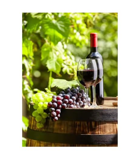 Peinture sur toile nordique de vin rouge pour salon moderne et déco de cuisine branchée