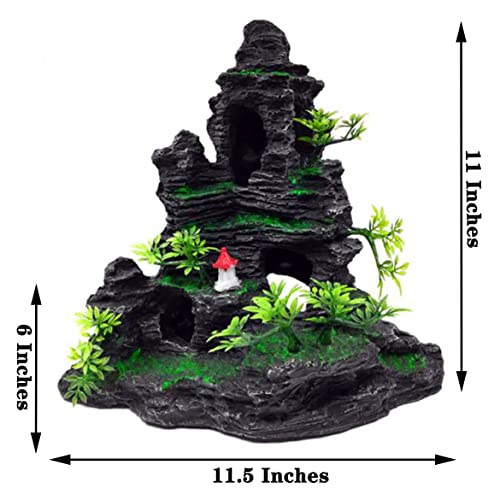 Aquarium-Ornament-Mountain-View-Stone-Tree-Rock-Cave-Fish-Tank-Decorations-with-Small-Pavilion