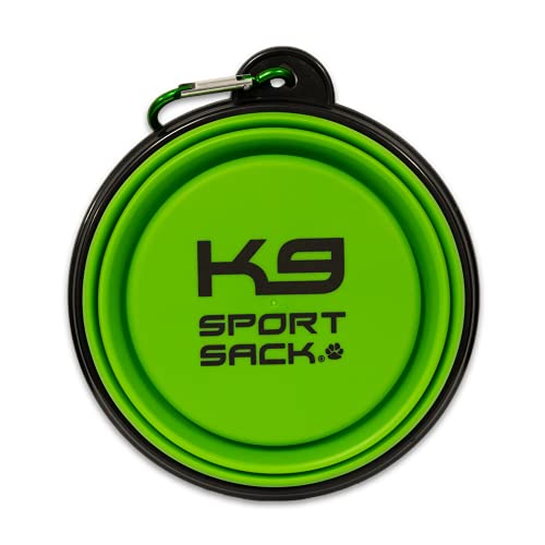 K9 Sport-Untertasse - tragbare Futternapf für Haustiere, zum Spazierengehen, Reisen, Grün Cover