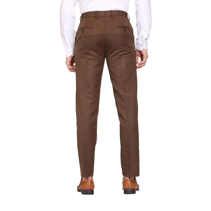 Image of Formal Pant for Men. Regular Fit, Lightweight, Flat Front, Premium Cotton Polyester Blend Fabric. Office, Party and Casual Wear. Non Stretchable.