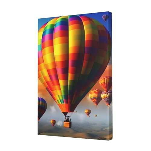 Impression sur toile montgolfières déco murale moderne chambre OUSIKA