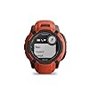 Garmin Instinct 2X Solar, Rugged GPS Smartwatch, Built-in Flashlight, Solar Charging Capability, Multi-Band GNSS, Flame Red (Refurbished)