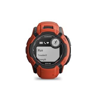 Garmin Instinct 2X Solar, Rugged GPS Smartwatch, Built-in Flashlight, Solar Charging Capability, Multi-Band GNSS, Flame Red (Refurbished)