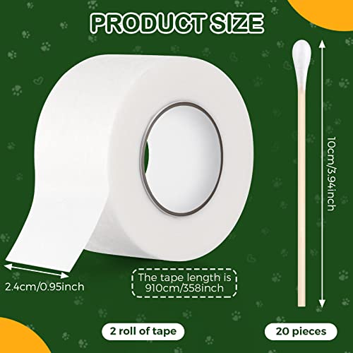 1 Inch x 30 Feet Ear Tape for Dogs and 4 Inch Bamboo Buds Non Woven Dog Ear Forms Cotton Dog Ear Swabs Self Adhesive Doberman Ear Support Bamboo Handle Ear Buds for Dogs Dog Ear Care Kit for Cat Dog 1 Inch x 30 Feet Ear Tape for Dogs and 4 Inch Bamboo Buds Non Woven Dog Ear Forms Cotton Dog Ear Swabs Self Adhesive Doberman Ear Support Bamboo Handle Ear Buds for Dogs Dog Ear Care Kit for Cat Dog