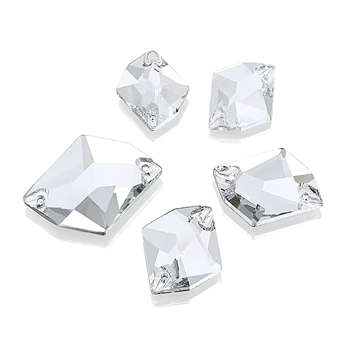 DONGZHOU Crystal Sew On Rhinestones Cosmic Shape Flatback Stones with Holes Sewing Stones Beads for DIY Crafts, Costume, Clothes, Wedding Dress,Jewelry Making,Shoes