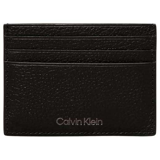 Calvin Klein Portafoglio Uomo Warmth Cardholder 6 CC Piccolo, Nero (Ck Black), Taglia Unica